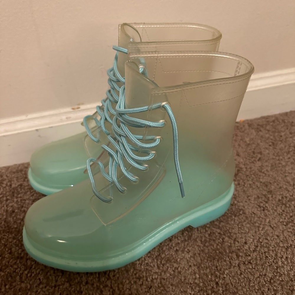 Transparent Aqua Women's Boots